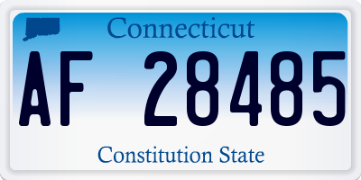 CT license plate AF28485