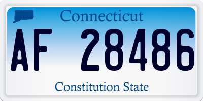 CT license plate AF28486