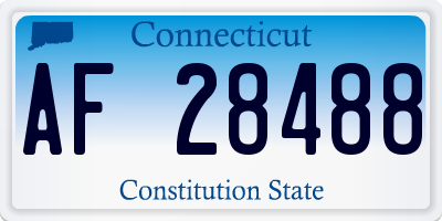CT license plate AF28488