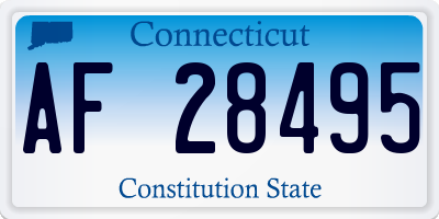 CT license plate AF28495