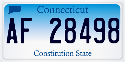 CT license plate AF28498