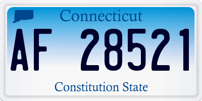 CT license plate AF28521
