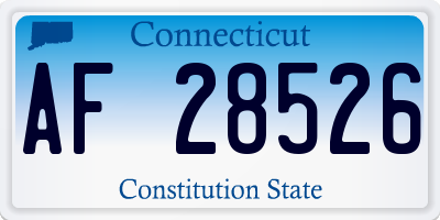 CT license plate AF28526