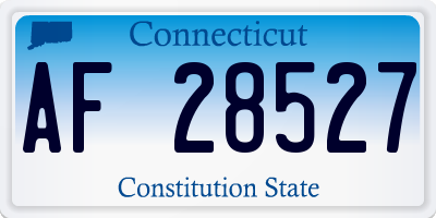 CT license plate AF28527