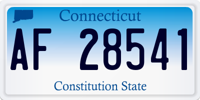 CT license plate AF28541