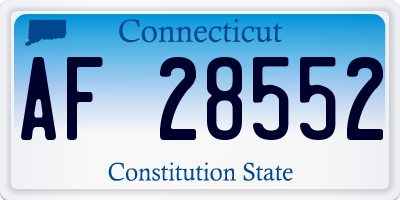 CT license plate AF28552