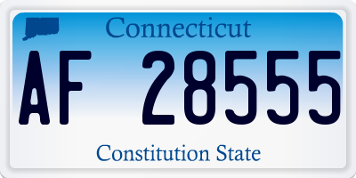 CT license plate AF28555