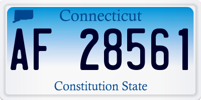 CT license plate AF28561