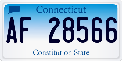 CT license plate AF28566