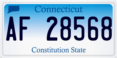 CT license plate AF28568
