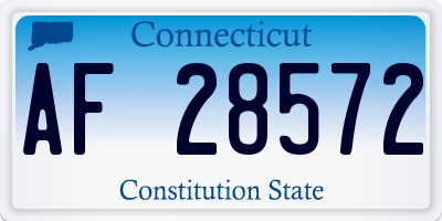 CT license plate AF28572