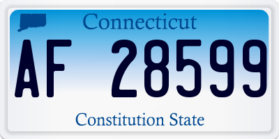 CT license plate AF28599