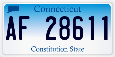 CT license plate AF28611