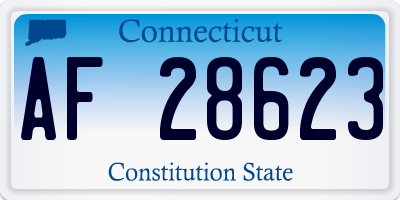 CT license plate AF28623