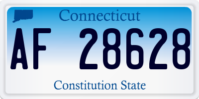 CT license plate AF28628
