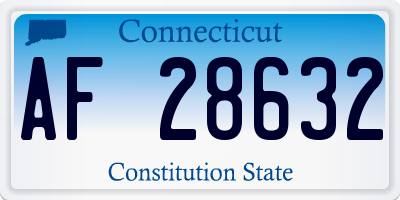 CT license plate AF28632