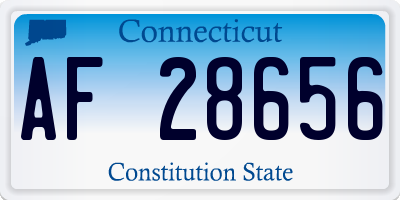 CT license plate AF28656