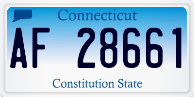 CT license plate AF28661