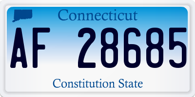 CT license plate AF28685