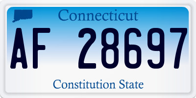 CT license plate AF28697
