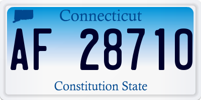 CT license plate AF28710
