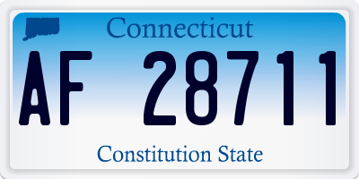 CT license plate AF28711