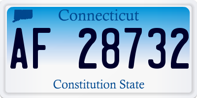 CT license plate AF28732
