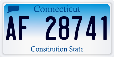 CT license plate AF28741