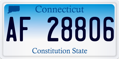 CT license plate AF28806