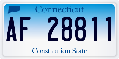 CT license plate AF28811