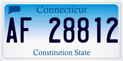 CT license plate AF28812