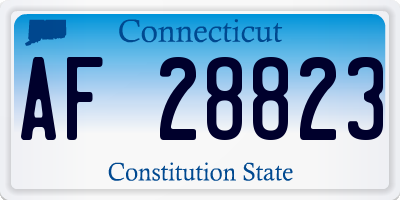 CT license plate AF28823