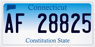 CT license plate AF28825