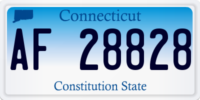 CT license plate AF28828
