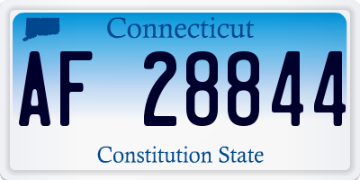 CT license plate AF28844