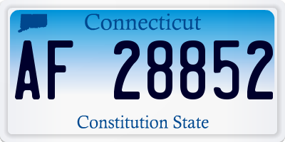 CT license plate AF28852