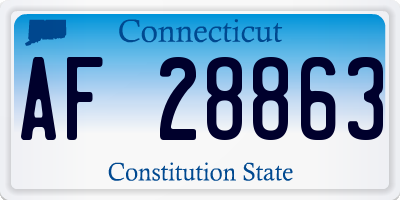 CT license plate AF28863