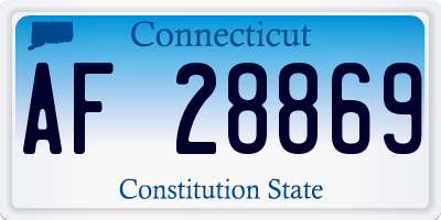 CT license plate AF28869
