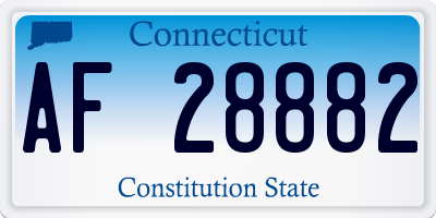 CT license plate AF28882