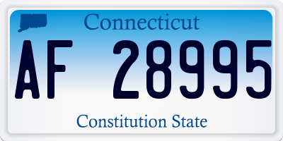 CT license plate AF28995