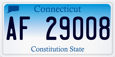 CT license plate AF29008