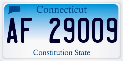 CT license plate AF29009