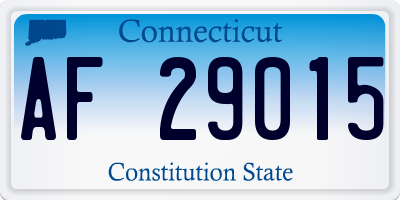 CT license plate AF29015