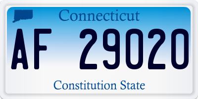 CT license plate AF29020