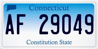 CT license plate AF29049