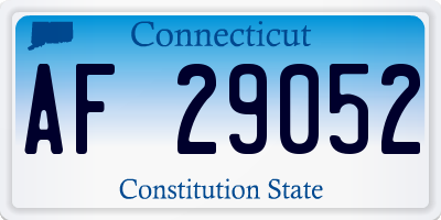 CT license plate AF29052