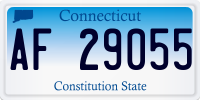 CT license plate AF29055