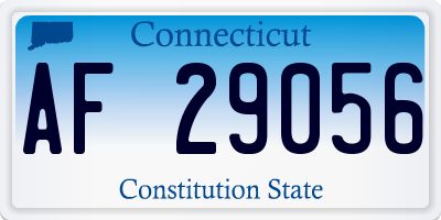 CT license plate AF29056