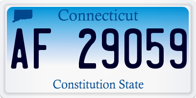 CT license plate AF29059