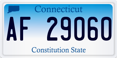 CT license plate AF29060